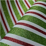 christmas color glitter red and green diagonal stripes imitation linen fabric