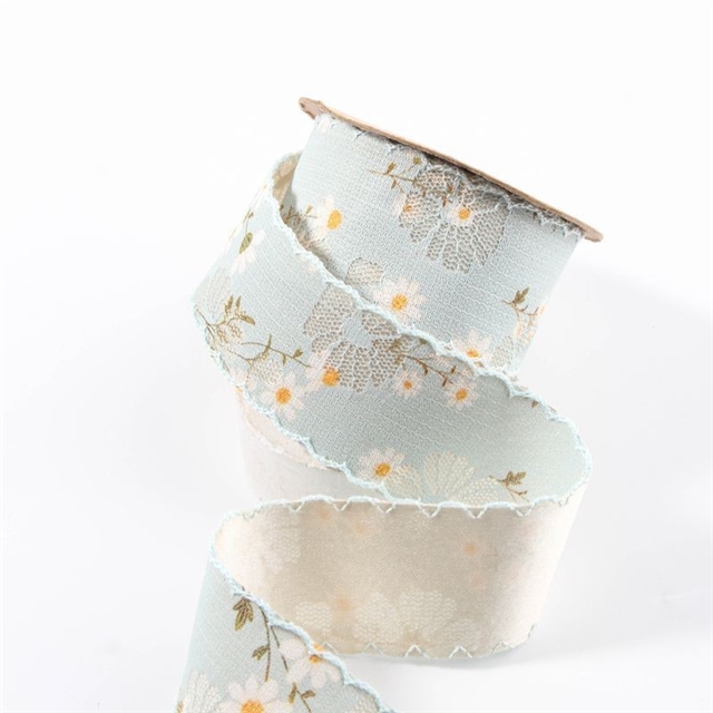 daisy embroidery moon ribbon