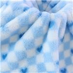 imitation rabbit hair heart checkered printed velvet fabric