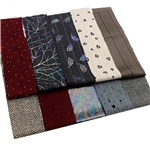herringbone pattern twill series sliced fabric set (10 styles/set,each size:6.3*50cm)
