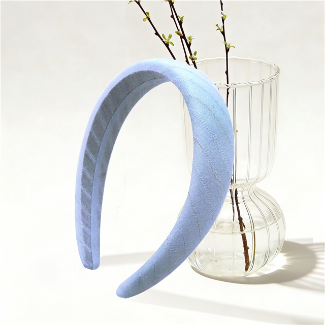 gold and silver striped high cranial hairband