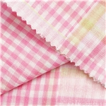 cotton color blocked checkered woven fabric
