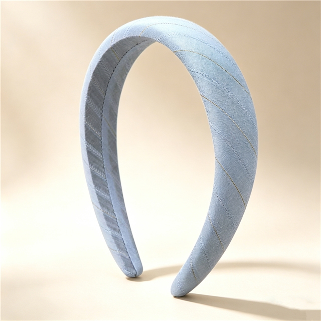gold and silver striped high cranial hairband