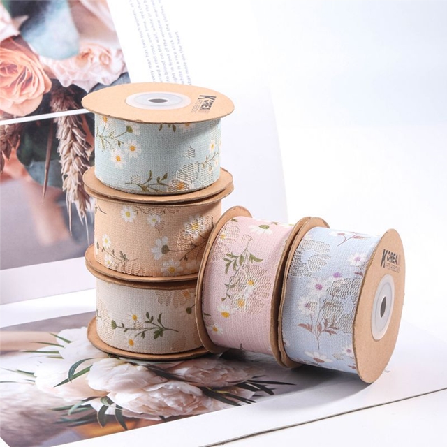 daisy embroidery moon ribbon