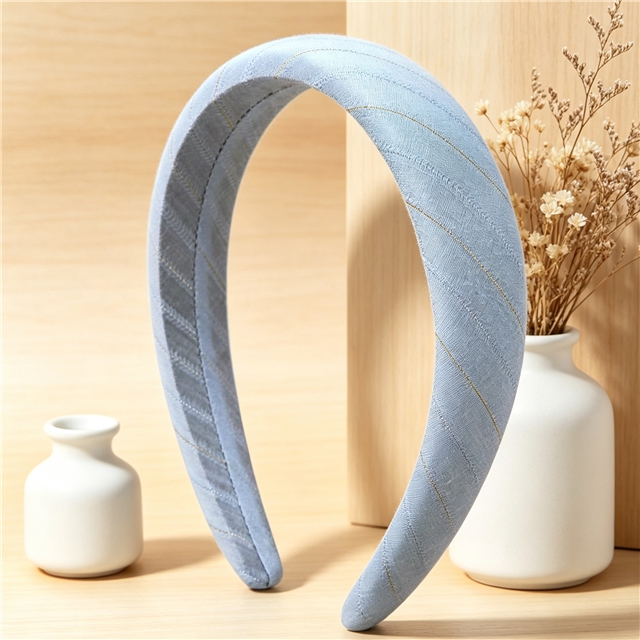 gold and silver striped high cranial hairband