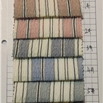 bubble pleated yarn dyed striped fabric