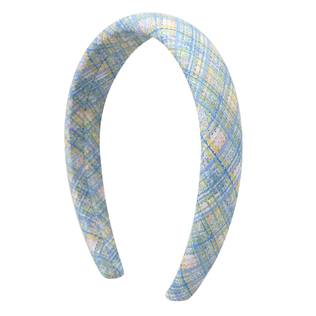 hot silver dot checkered high cranial hairband