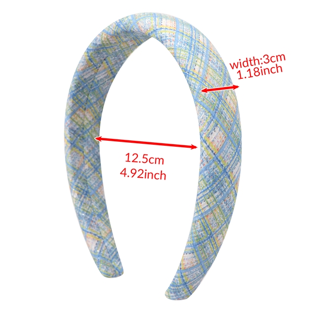 hot silver dot checkered high cranial hairband