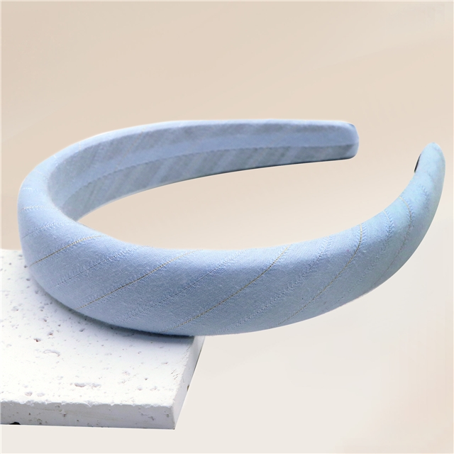 gold and silver striped high cranial hairband