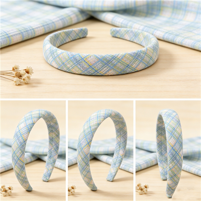 hot silver dot checkered high cranial hairband