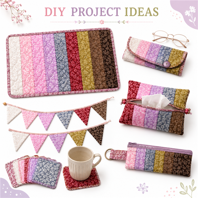 3d bubble flower series sliced fabric set (10 styles/set,each size:6.3*50cm(2-1/2*19.7