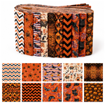 orange halloween series 100％ cotton sliced fabric set (10 styles/set,each size:6.3*50cm)