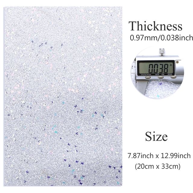 synthetic leather chunky glitter sequins butterfly faux leather 