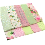 pink green series sliced fabric set (10 styles/set,each size:6.3*50cm)
