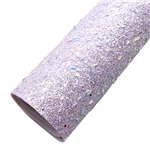 tube beads chunky glitter sequins star faux leather, 20*33cm,7#,light purple