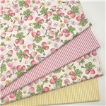 strawberry print 40 count twill cotton fabric