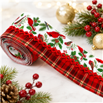 32mm christmas series satin center single color moon ribbon（5yard/roll）