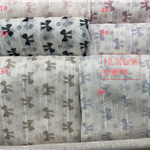 bow flower printed fabric