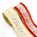 63mm beading beads lace single-sided velvet line edged ribbon