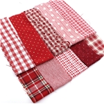 red series sliced fabric set (10 styles/set,each size:6.3*50cm)