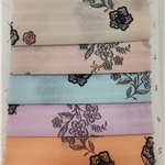 flower print pleated plaid polyester fabric
