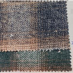 cotton twill brushed plaid fabric