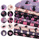 halloween series polyester cotton sliced fabric set (10 pcs/set)
