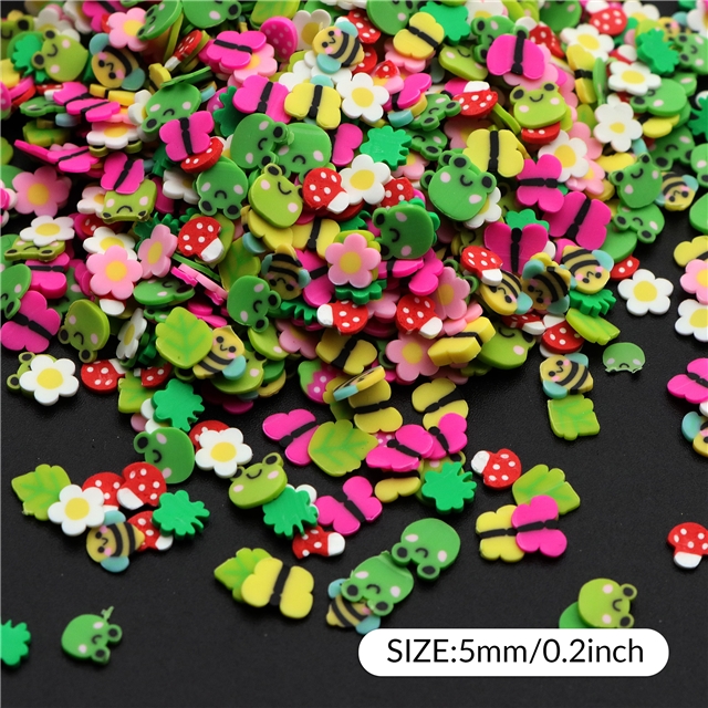 polymer clay mixed color cartoon insect animal series soft ceramic packaging filler