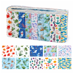 marine animals series 100％ cotton sliced fabric set (10 styles/set,each size:6.3*50cm)