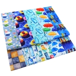 rainy day series polyester cotton sliced fabric set (10 styles/set,each size:6.3*50cm)