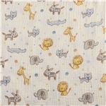 little lion 100％ cotton double layers gauze fabric