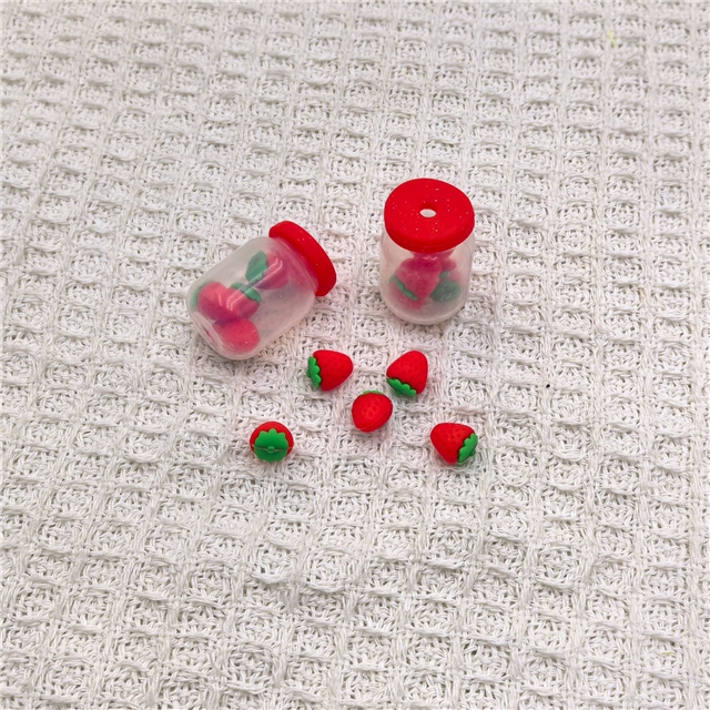silicone 3d fruit bottle silicone beads