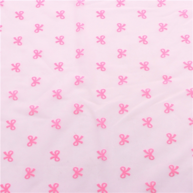 90% polyamide and 10% spandex 4 way velvet bow mesh fabric