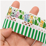 32mm animal series satin center single color moon ribbon