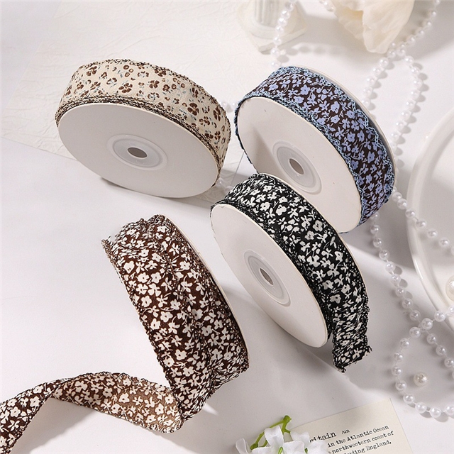 broken flower hooked edge woven tape