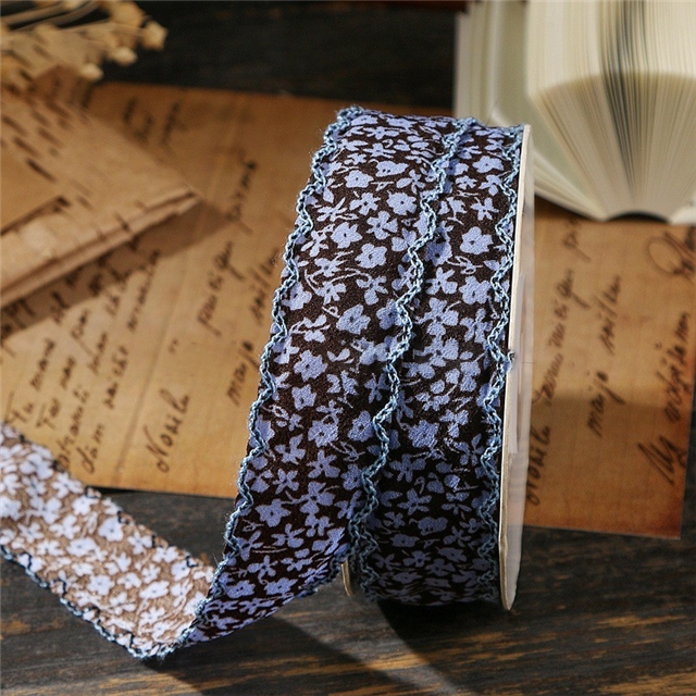 broken flower hooked edge woven tape