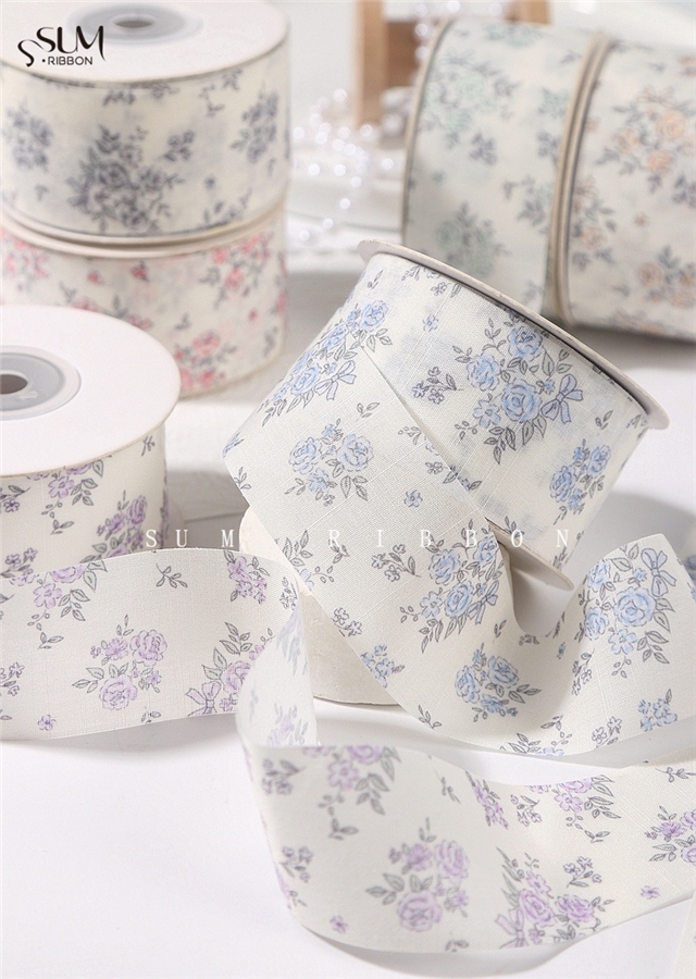 rose printed ribbon
