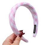 double color plaid high cranial hairband