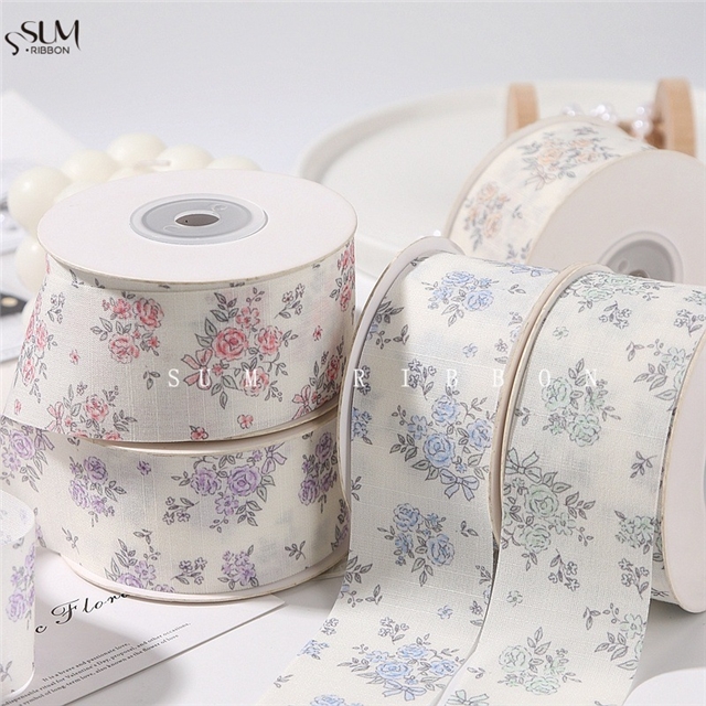 rose printed ribbon