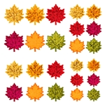 maple leaf sequins embroidery patch (back with glue)