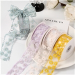 embroidery daisy lace mesh