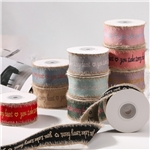 positive and negative double-sided color blocked hairy edge letter embroidery woven tape