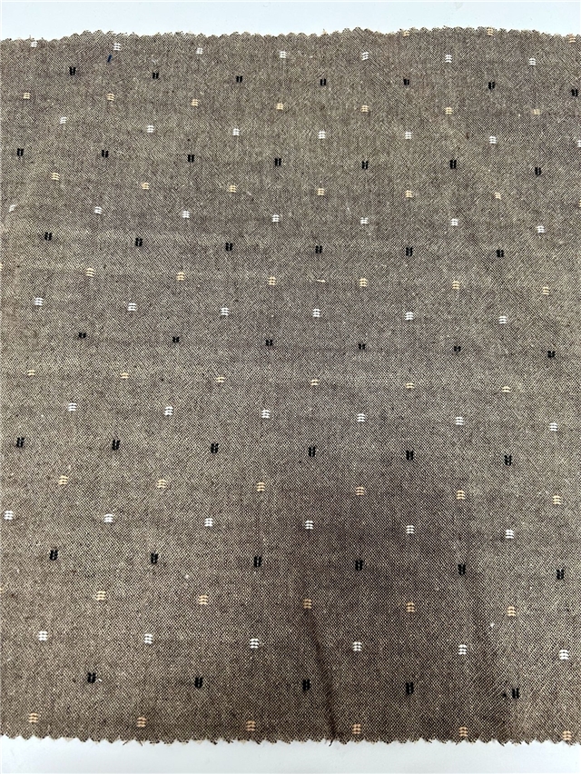 plain colored cotton-linen jacquard fabric