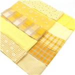 yellow series sliced fabric set (10 styles/set,each size:6.3*50cm)