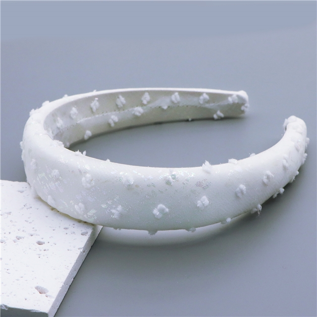 colourful gold hot stamping wool edge dot high cranial hairband