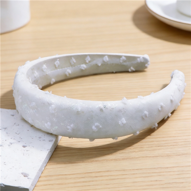 colourful gold hot stamping wool edge dot high cranial hairband