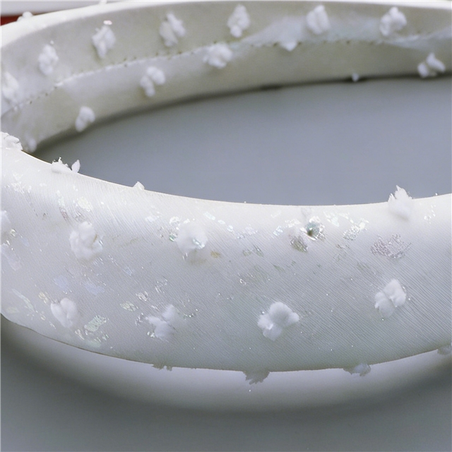 colourful gold hot stamping wool edge dot high cranial hairband