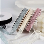 1.5cm embroidered small flower wavy edge lace mesh ribbon