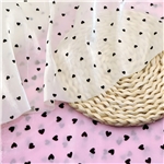 heart bow flocking encrypted organza fabric