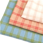100% cotton wrinkles dyed check fabric